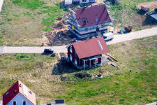 Drohnenaufname von Schaidt, Neubaugebiet NO in Wörth am Rhein im Bundesland Rheinland-Pfalz, Deutschland