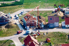 Schaidt, Neubaugebiet NO in Wörth am Rhein im Bundesland Rheinland-Pfalz, Deutschland aus der Drohnenperspektive