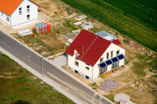 Schaidt, Neubaugebiet NO in Wörth am Rhein im Bundesland Rheinland-Pfalz, Deutschland vom Flugzeug aus