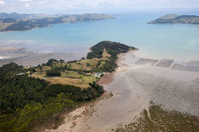 Coromandel im Bundesland Waikato, Neuseeland von oben gesehen