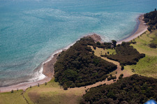 Luftaufnahme von Whanganui Island im Bundesland Waikato, Neuseeland