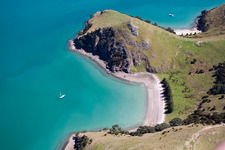 Whanganui Island im Bundesland Waikato, Neuseeland von oben