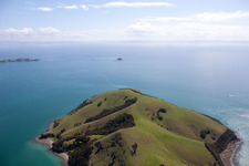 Whanganui Island im Bundesland Waikato, Neuseeland vom Flugzeug aus