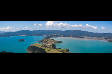 Panorama in Whanganui Island im Bundesland Waikato, Neuseeland