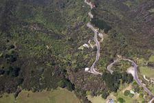Schrägluftbild von Coromandel im Bundesland Waikato, Neuseeland