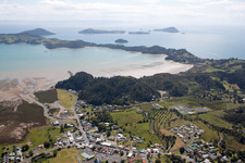 Coromandel im Bundesland Waikato, Neuseeland von oben