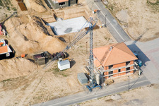 Drohnenaufname von Neubaugebiet Am Höhenweg in Kandel im Bundesland Rheinland-Pfalz, Deutschland