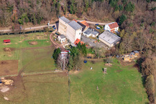 Hardtmühle bei Kandel im Bundesland Rheinland-Pfalz, Deutschland von oben