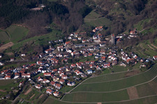 Ortsteil Neusatz in Bühl im Bundesland Baden-Württemberg, Deutschland vom Flugzeug aus