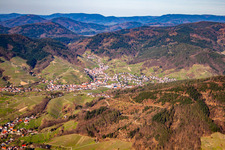 Luftbild von Untertal von Südwesten in Bühlertal im Bundesland Baden-Württemberg, Deutschland