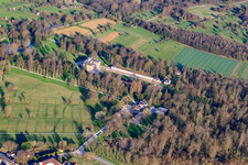 Luftaufnahme von Schloss Favorite im Ortsteil Förch in Rastatt im Bundesland Baden-Württemberg, Deutschland