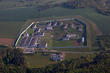 Gebäudekomplex der Gefängnis der Justizvollzugsanstalt Adelsheim im Ortsteil Leibenstadt in Adelsheim im Bundesland Baden-Württemberg, Deutschland