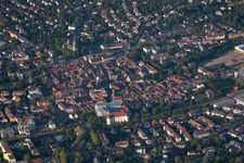 Altstadt von Südwesten in Ettlingen im Bundesland Baden-Württemberg, Deutschland