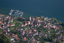 Ortskern am Uferbereich des Obersee - Bodensee im Ortsteil Bodman in Sipplingen im Bundesland Baden-Württemberg, Deutschland