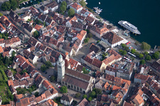 Stadtzentrum im Innenstadtbereich in Überlingen im Bundesland Baden-Württemberg, Deutschland