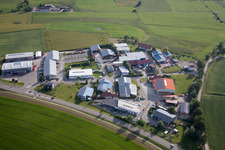 Gewerbegebiet und Firmenansiedlung Im Branden mit PRINOTH - AHWI Maschinenbau GmbH im Ortsteil Ebratsweiler in Herdwangen-Schönach im Bundesland Baden-Württemberg, Deutschland