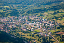 Luftbild von Berghausen von Südosten in Pfinztal im Bundesland Baden-Württemberg, Deutschland