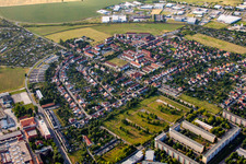 Luftbild von Wilhelm-Trautewein-Straße in Halberstadt im Bundesland Sachsen-Anhalt, Deutschland
