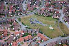 Schrägluftbild von Bempton im Bundesland England, Großbritanien