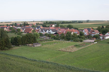 Luftaufnahme von Schleithal im Bundesland Bas-Rhin, Frankreich