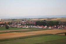 Schleithal im Bundesland Bas-Rhin, Frankreich aus der Luft