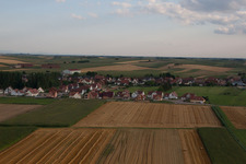 Schleithal im Bundesland Bas-Rhin, Frankreich aus der Vogelperspektive