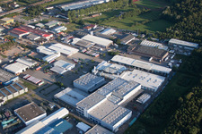 Schrägluftbild von Appenweier, Industriegebiet im Bundesland Baden-Württemberg, Deutschland