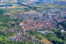 Stadtübersicht aus Südosten in Ettenheim im Bundesland Baden-Württemberg, Deutschland