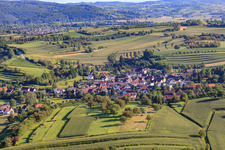Dorfansicht aus Norden im Ortsteil Ettenheimweiler im Bundesland Baden-Württemberg, Deutschland