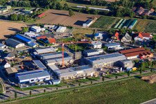 Luftaufnahme von Neubau der Freiwillige Feuerwehr Rülzheim im Bundesland Rheinland-Pfalz, Deutschland