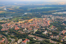 Stadtansicht aus Nordwesten in Germersheim im Bundesland Rheinland-Pfalz, Deutschland