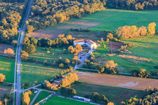 Hotel Zeiskamer Mühle im Bundesland Rheinland-Pfalz, Deutschland aus der Luft betrachtet
