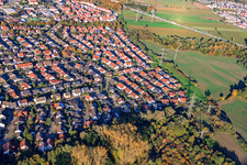 Südring in Rülzheim im Bundesland Rheinland-Pfalz, Deutschland aus der Luft betrachtet