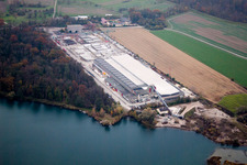 Luftbild von Betonfertigteilewerk Linkenheim GmbH & Co. KG in Linkenheim-Hochstetten im Bundesland Baden-Württemberg, Deutschland