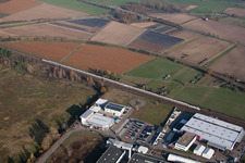 Ortsteil Neudorf in Graben-Neudorf im Bundesland Baden-Württemberg, Deutschland aus der Vogelperspektive