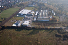 Ortsteil Neudorf in Graben-Neudorf im Bundesland Baden-Württemberg, Deutschland aus der Luft betrachtet