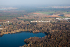 Ortsteil Neudorf in Graben-Neudorf im Bundesland Baden-Württemberg, Deutschland von einer Drohne aus