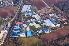 Gewerbegebiet Große Ahlmühle im Winter in Rohrbach im Bundesland Rheinland-Pfalz, Deutschland