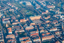 Residenzschloss von Westen in Rastatt im Bundesland Baden-Württemberg, Deutschland