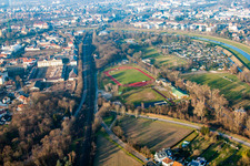Luftbild von Münchfeld Stadion in Rastatt im Bundesland Baden-Württemberg, Deutschland