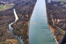 Luftaufnahme von Altrhein Bremengrund in Au am Rhein im Bundesland Baden-Württemberg, Deutschland