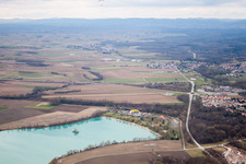 Drohnenbild von Lauterbourg im Bundesland Bas-Rhin, Frankreich