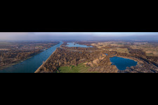 Panorama im Ortsteil Plittersdorf in Rastatt im Bundesland Baden-Württemberg, Deutschland