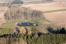 Drohnenaufname von Siegen im Bundesland Bas-Rhin, Frankreich