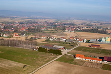 Seebach im Bundesland Bas-Rhin, Frankreich aus der Luft