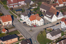 Hermerswiller im Bundesland Bas-Rhin, Frankreich vom Flugzeug aus