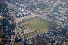 Drohnenaufname von Haguenau im Bundesland Bas-Rhin, Frankreich
