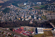 Drohnenaufname von Bischwiller im Bundesland Bas-Rhin, Frankreich