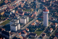 Luftaufnahme von Bischwiller im Bundesland Bas-Rhin, Frankreich