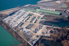 Bischwiller im Bundesland Bas-Rhin, Frankreich aus der Drohnenperspektive